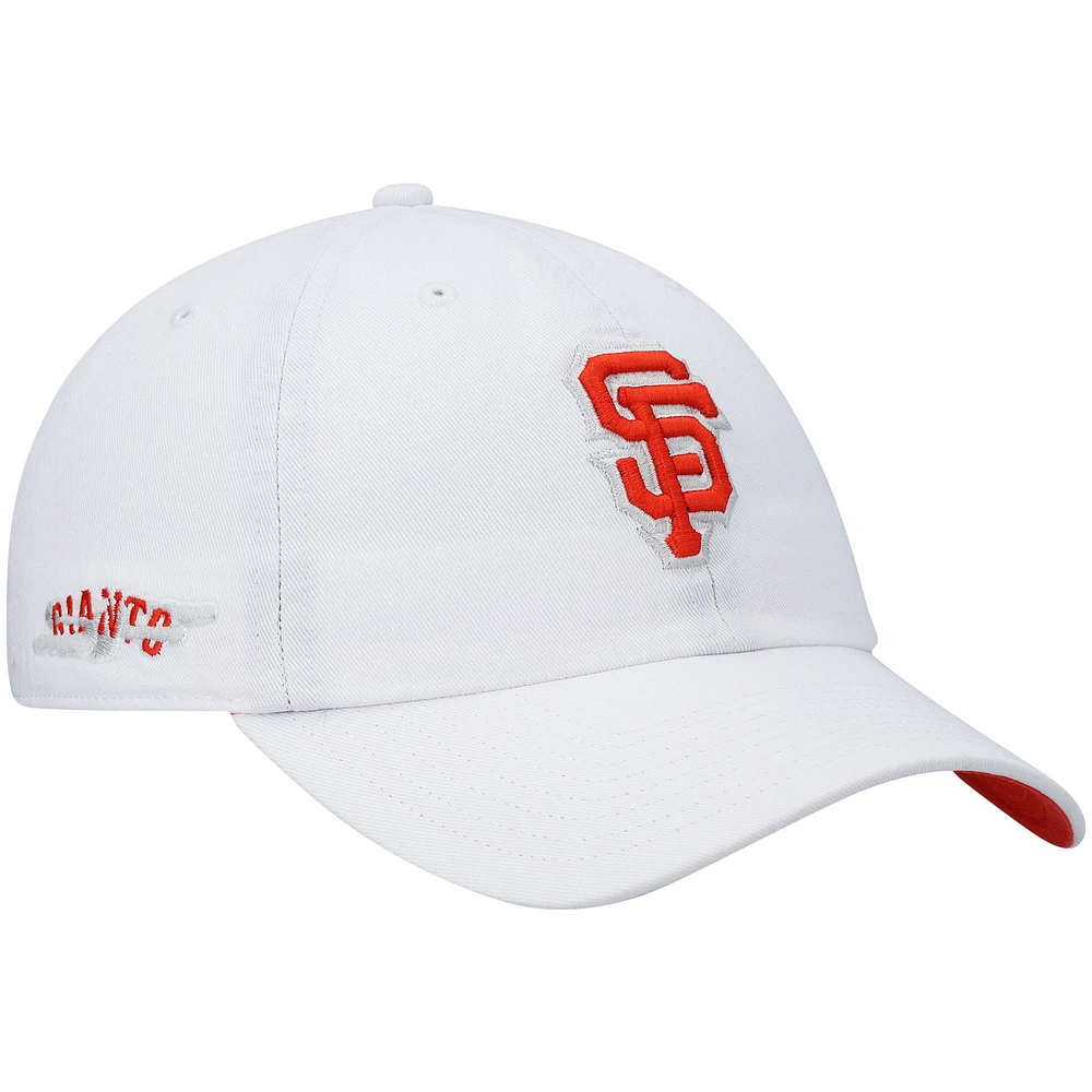 Men's '47 White San Francisco Giants Area Code City Connect Clean Up Adjustable Hat