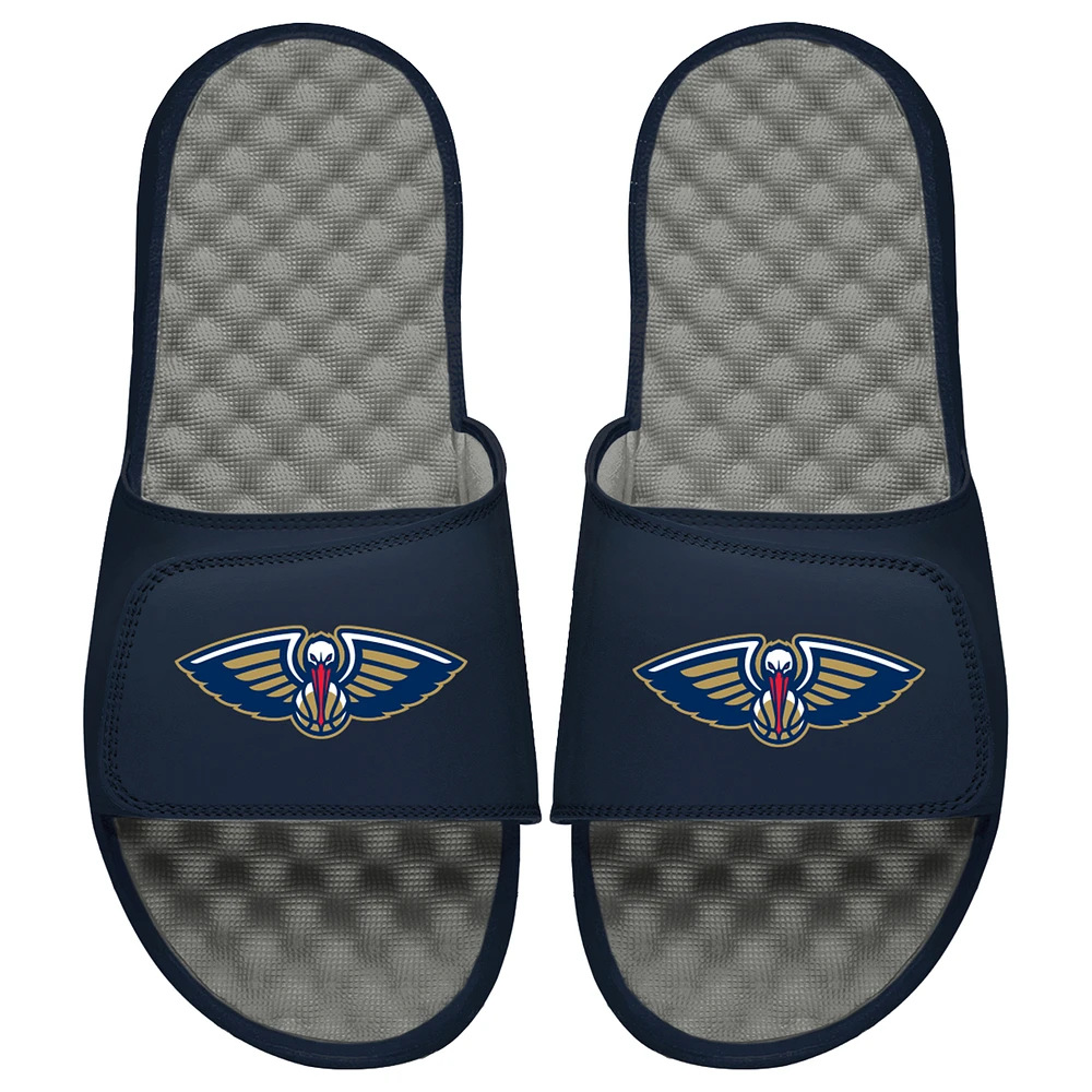 Youth ISlide Navy/Gray New Orleans Pelicans Slide Sandals