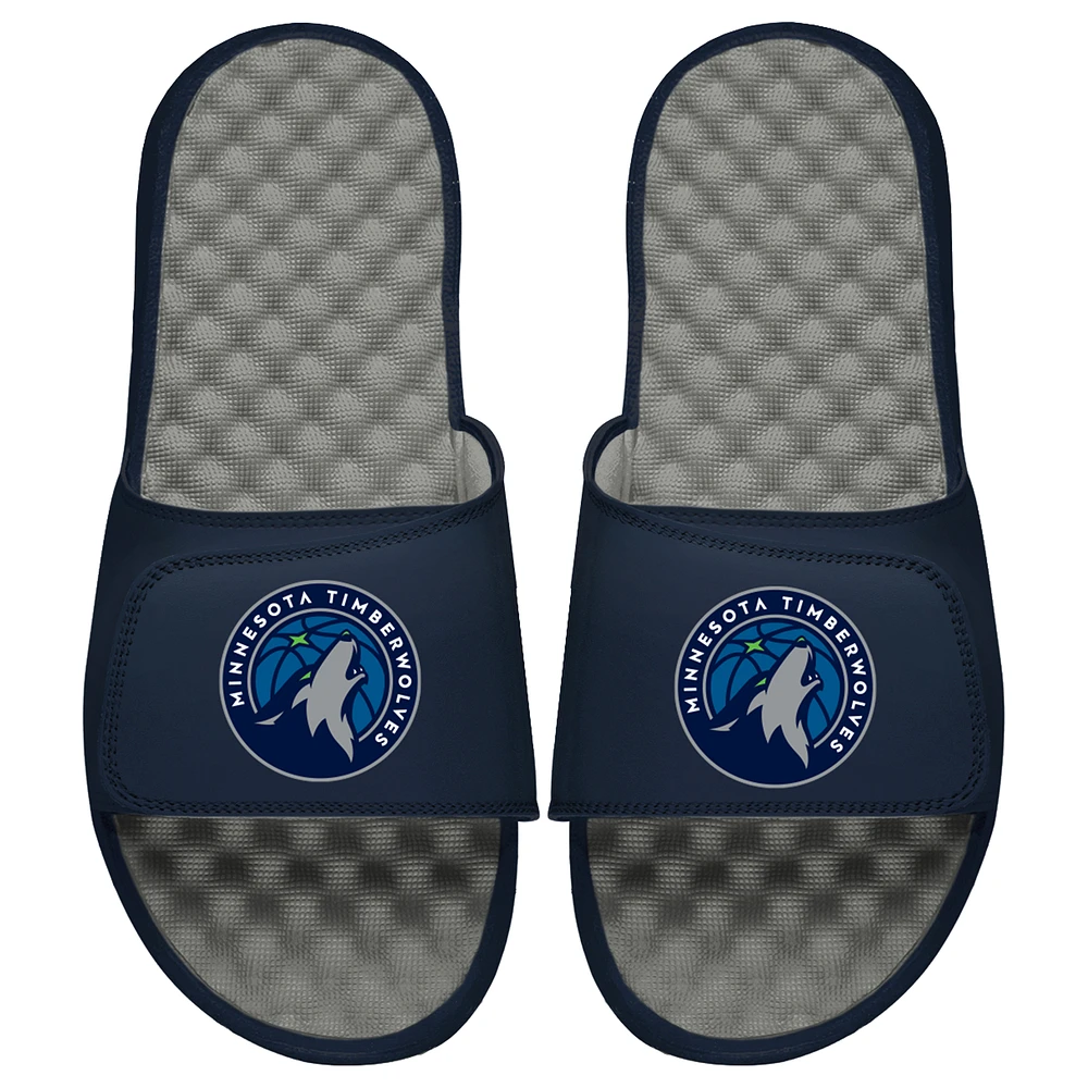 Youth ISlide Navy/Gray Minnesota Timberwolves Slide Sandals