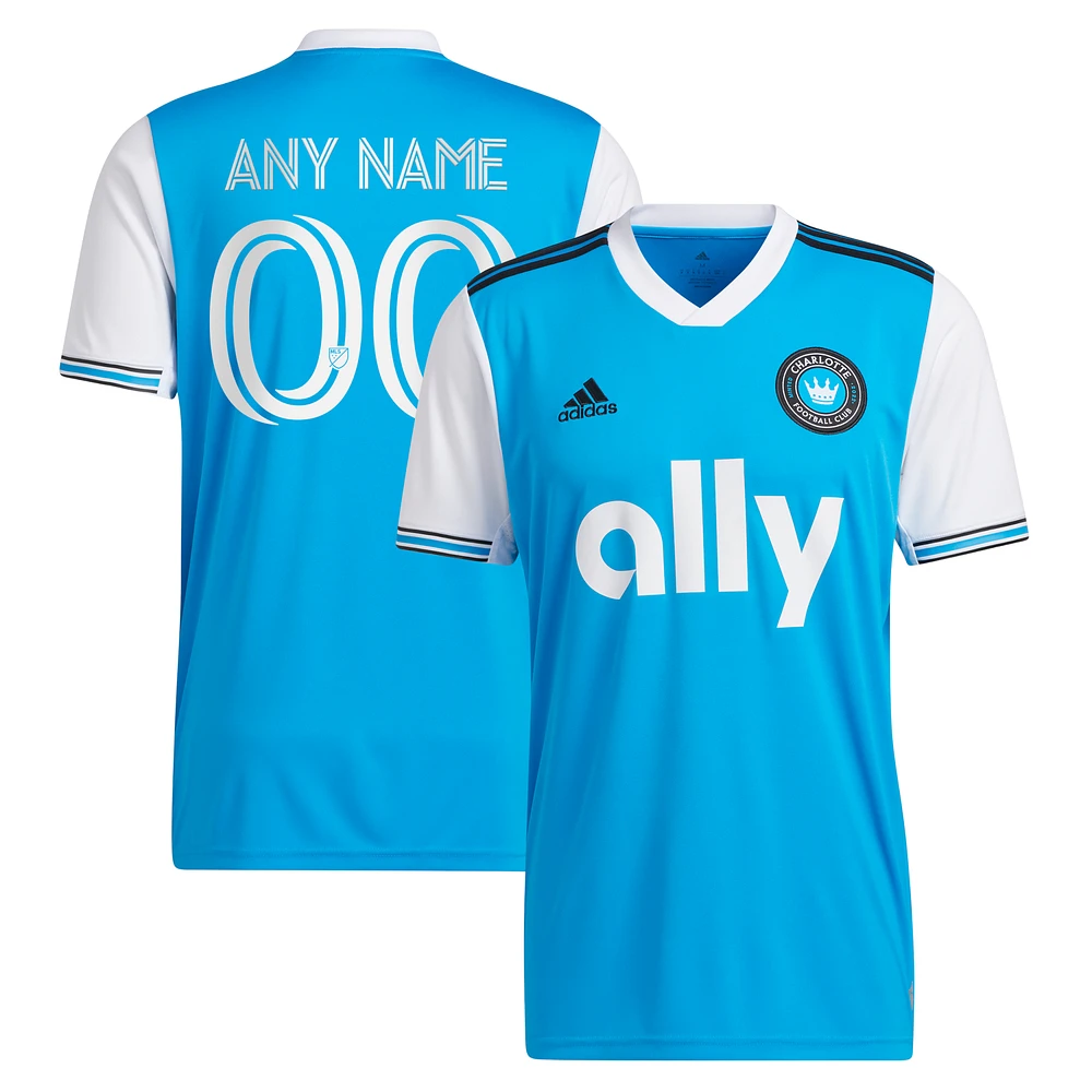 Men's adidas Blue Charlotte FC 2022 Primary Replica Custom Jersey