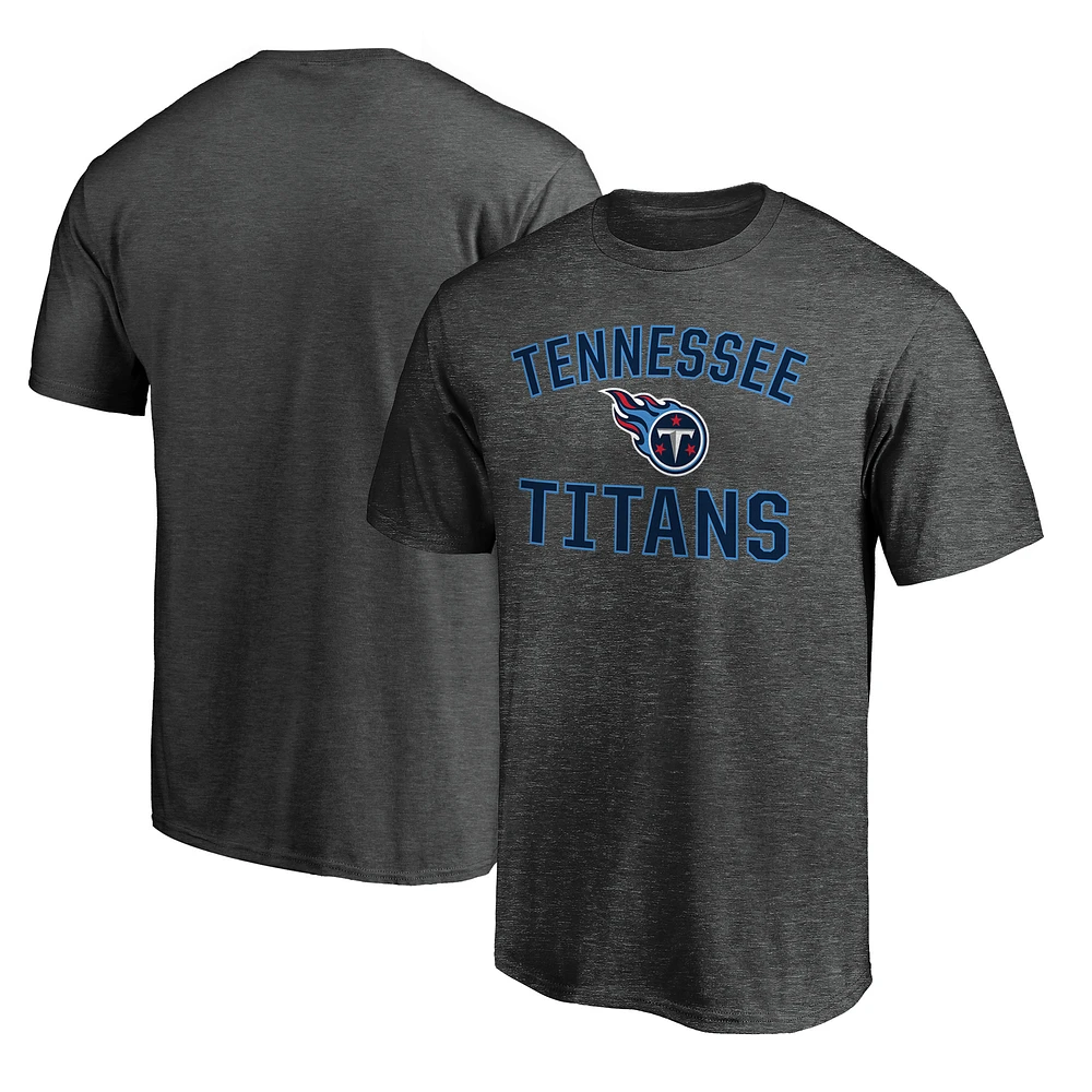 Men's Fanatics Heather Charcoal Tennessee Titans Victory Arch T-Shirt