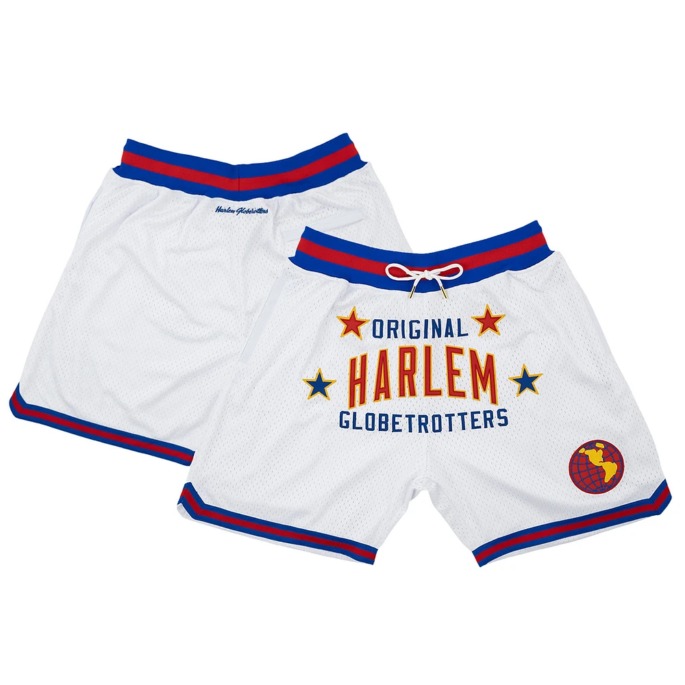 Men's Rings & Crwns White Harlem Globetrotters Triple Double Shorts