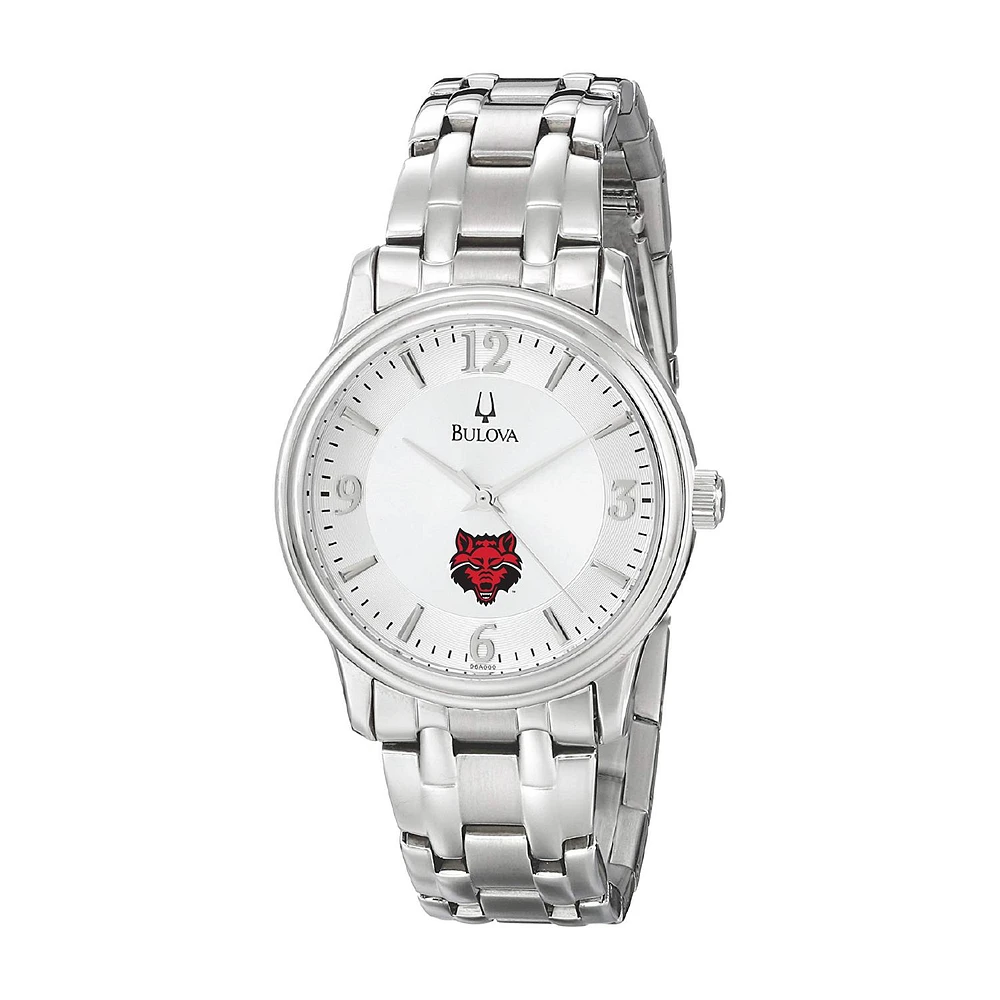 Men's Bulova Silver Arkansas State Red Wolves