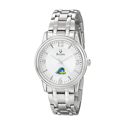 Men's Bulova Silver Delaware Fightin' Blue Hens