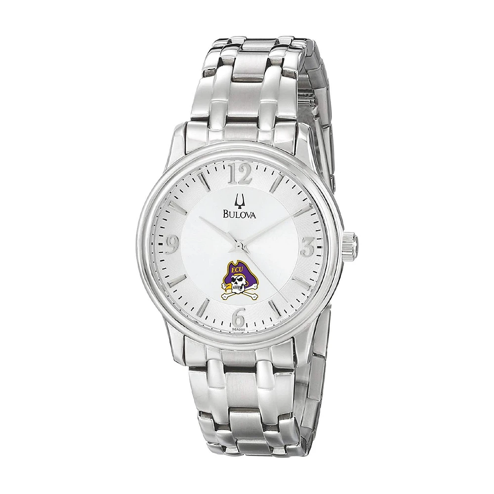 Men's Bulova Silver ECU Pirates