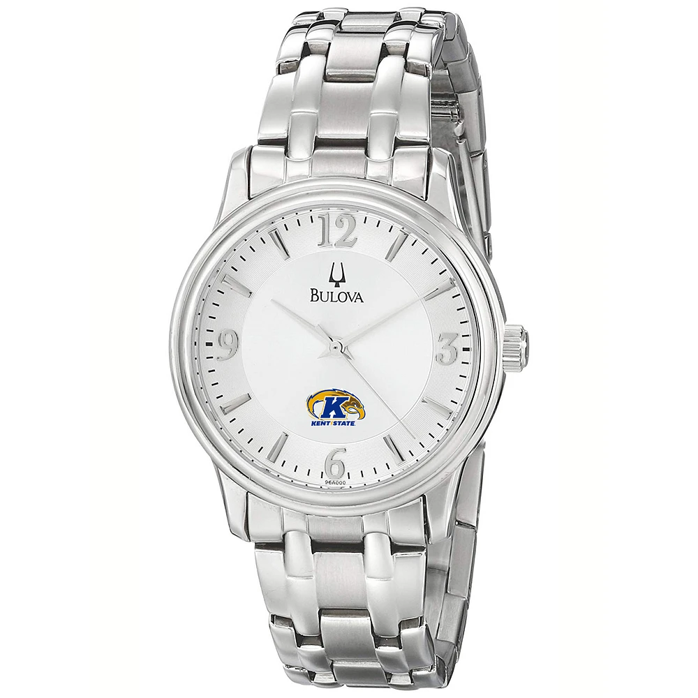 Men's Bulova Silver Kent State Golden Flashes