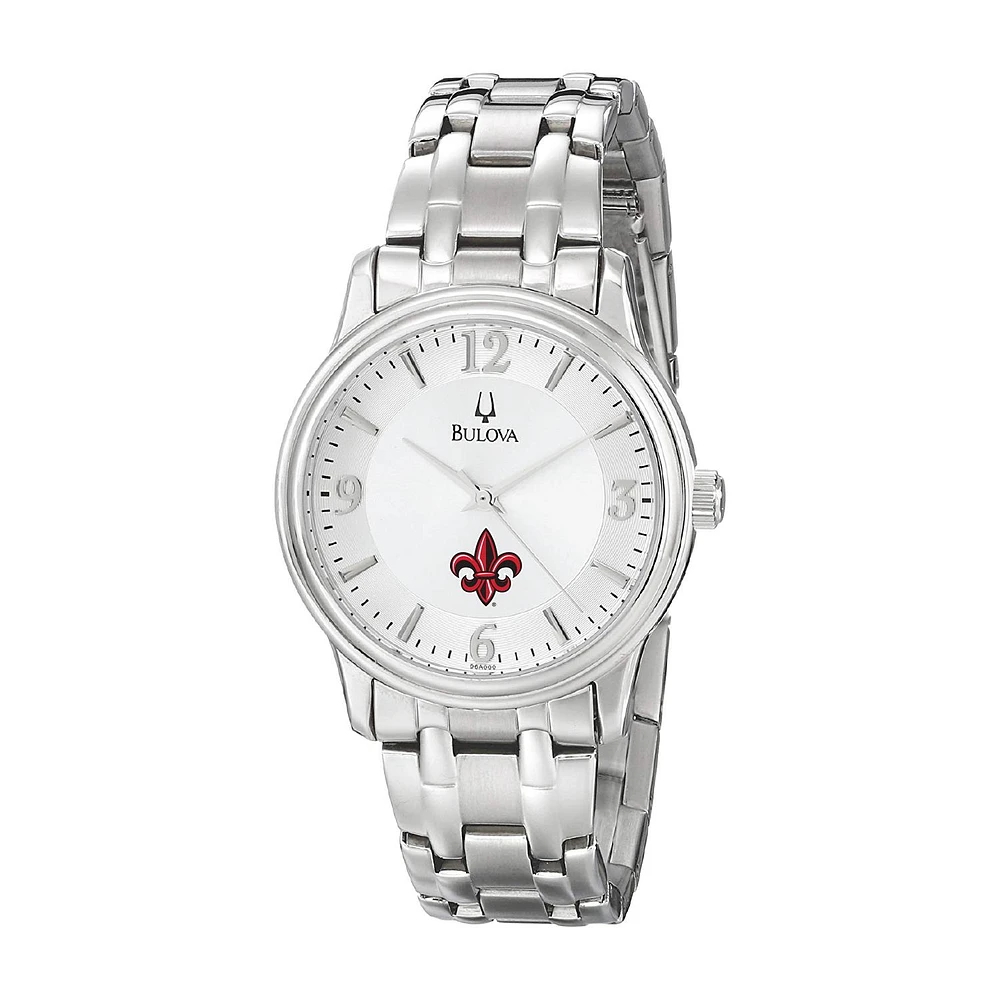 Men's Bulova Silver Louisiana Ragin' Cajuns