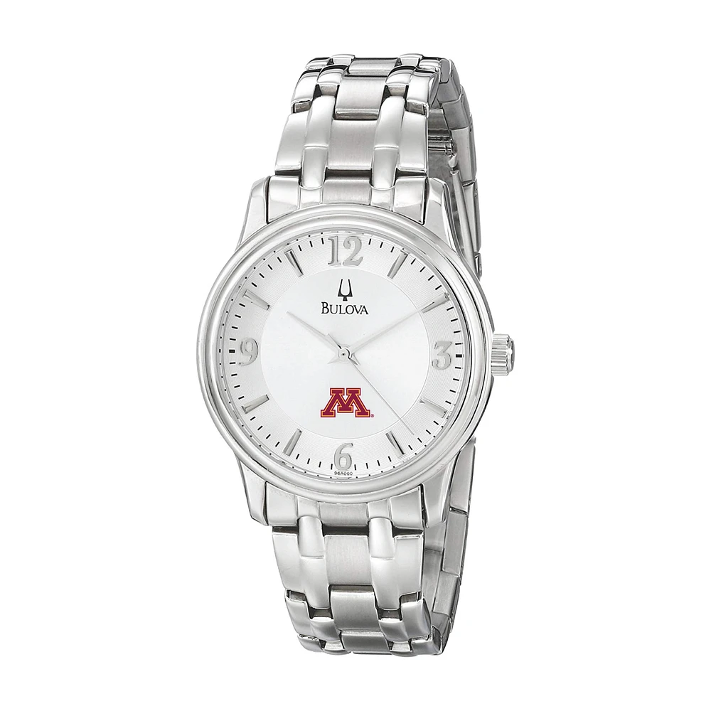 Men's Bulova Silver Minnesota Golden Gophers