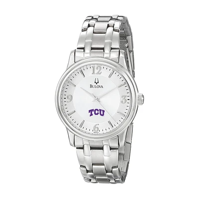 Men's Bulova Silver TCU Horned Frogs