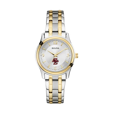 Women's Bulova Silver/Gold Boston College Eagles Classic Two-Tone Round Watch