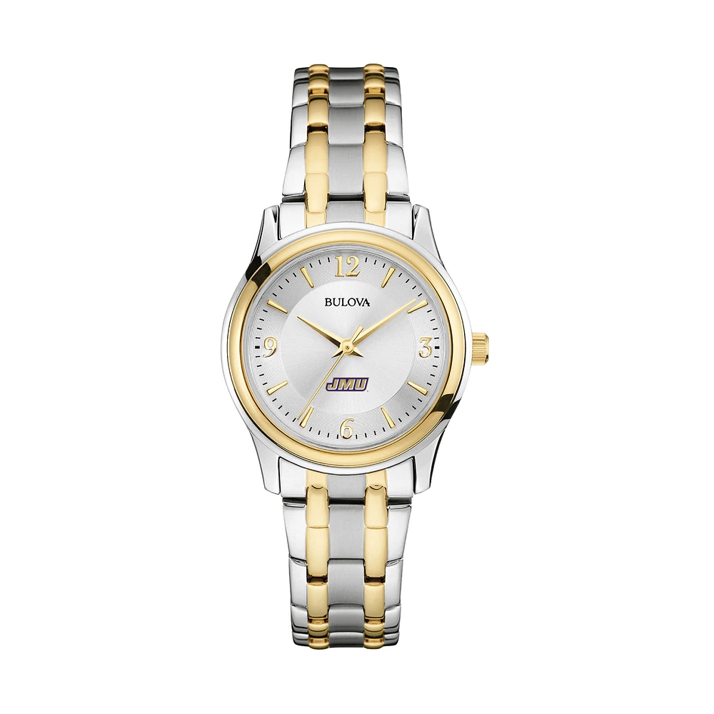 Women's Bulova Silver/Gold James Madison Dukes Classic Two-Tone Round Watch