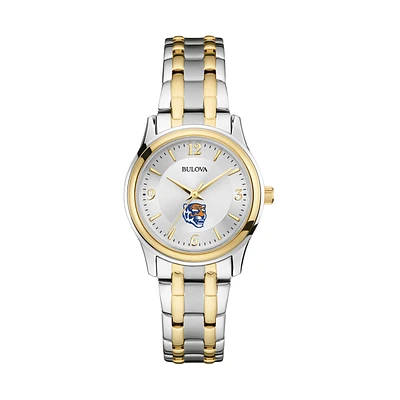 Women's Bulova Silver/Gold Memphis Tigers Classic Two-Tone Round Watch