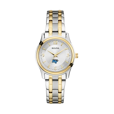 Women's Bulova Silver/Gold MTSU Blue Raiders Classic Two-Tone Round Watch