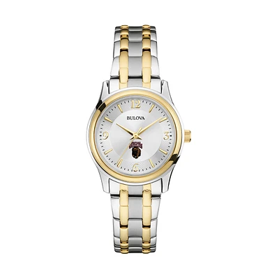 Women's Bulova Silver/Gold Montana Grizzlies Classic Two-Tone Round Watch