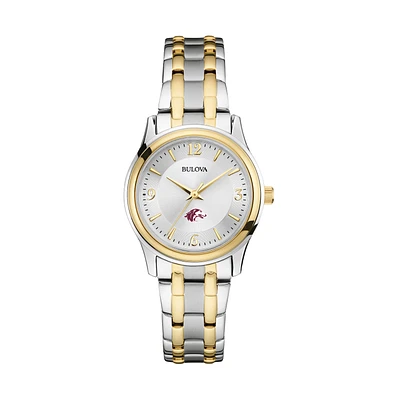 Women's Bulova Silver/Gold Southern Illinois Salukis Classic Two-Tone Round Watch