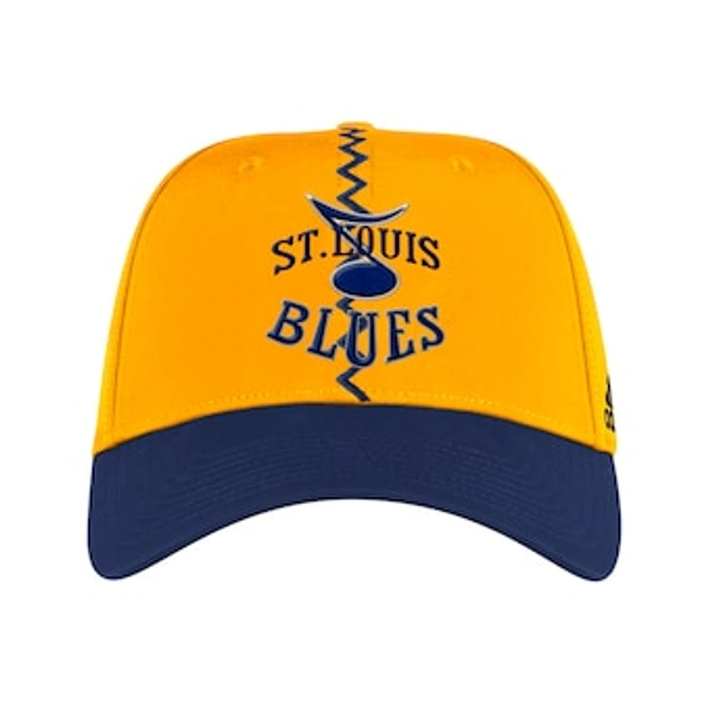 Men's adidas Yellow St. Louis Blues Reverse Retro 2.0 Flex Hat