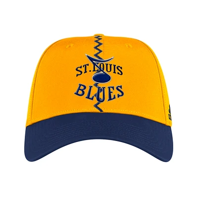 Men's adidas Yellow St. Louis Blues Reverse Retro 2.0 Flex Hat