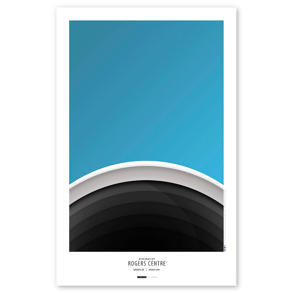 Toronto Blue Jays Minimalist Rogers Centre 11'' x 17'' Art Poster