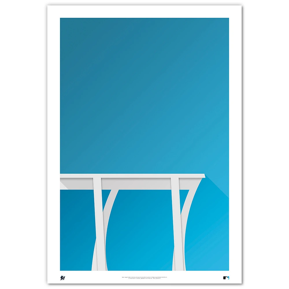 Miami Marlins Minimalist loanDepot Park 14'' x 20'' Fine Art Print