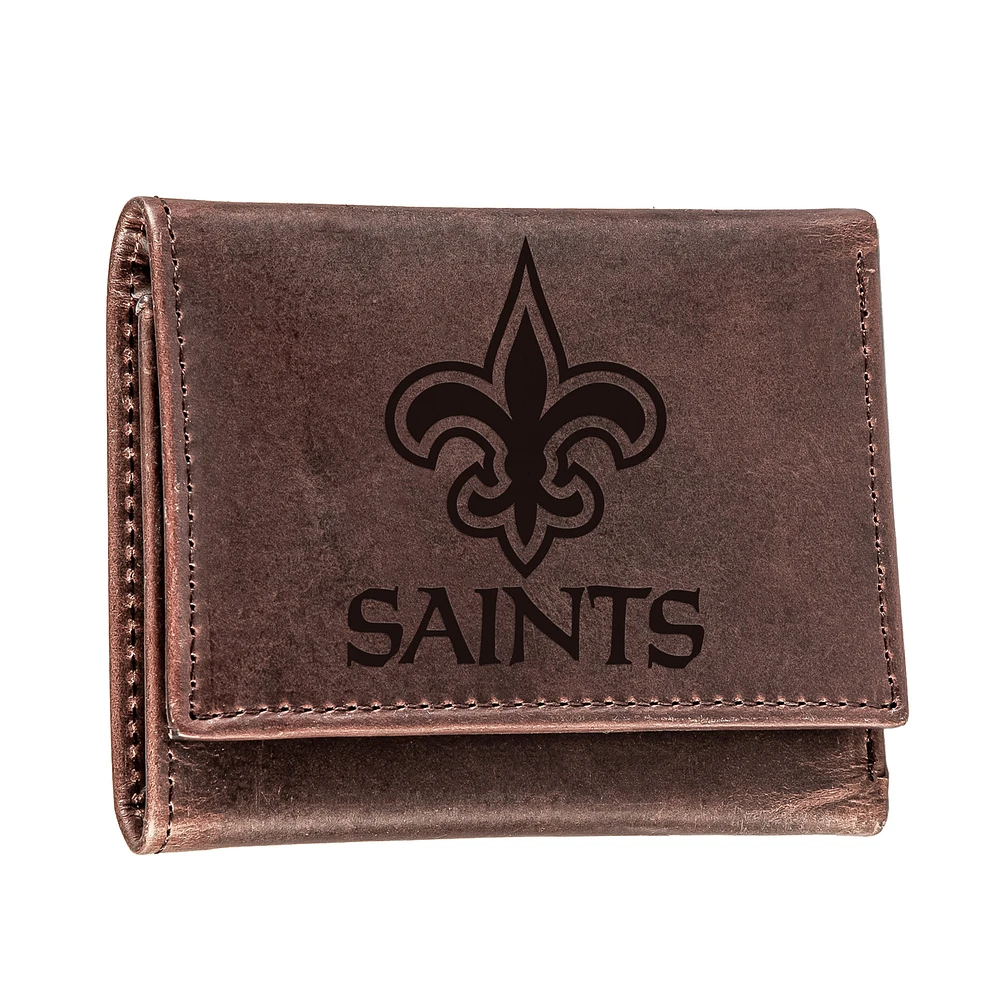 New Orleans Saints Leather Team Tri-Fold Wallet