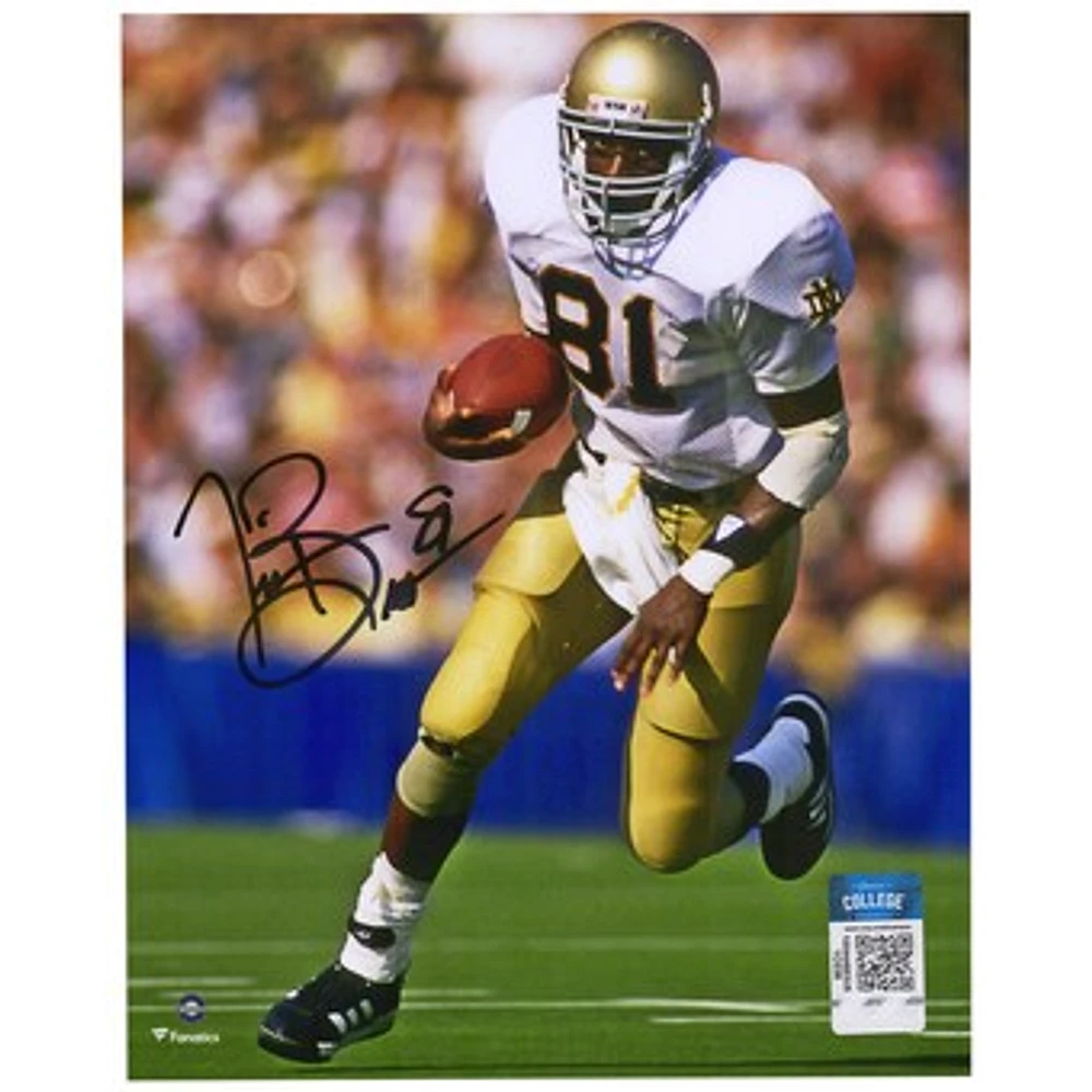 Tim Brown Notre Dame Fighting Irish Autographed 8" x 10" Running Photograph