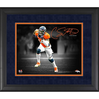 Courtland Sutton Denver Broncos Facsimile Signature Framed 11" x 14" Spotlight Photograph