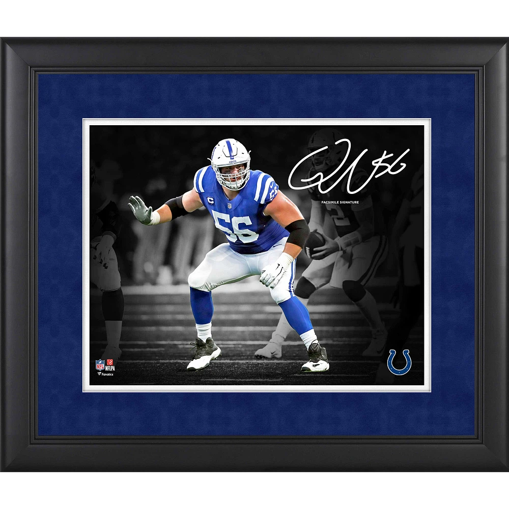 Quenton Nelson Indianapolis Colts Facsimile Signature Framed 11" x 14" Spotlight Photograph