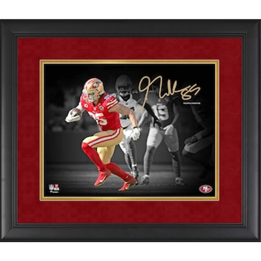George Kittle San Francisco 49ers Facsimile Signature Framed 11" x 14" Spotlight Photograph