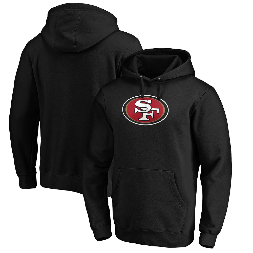 Men's Black San Francisco 49ers Primary Logo Fitted Pullover Hoodie