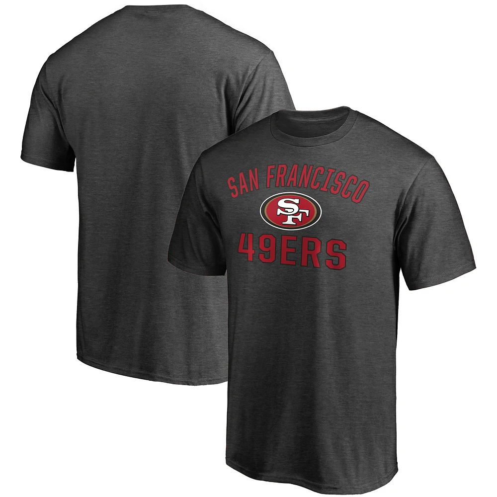 Men's Fanatics Heather Charcoal San Francisco 49ers Victory Arch T-Shirt