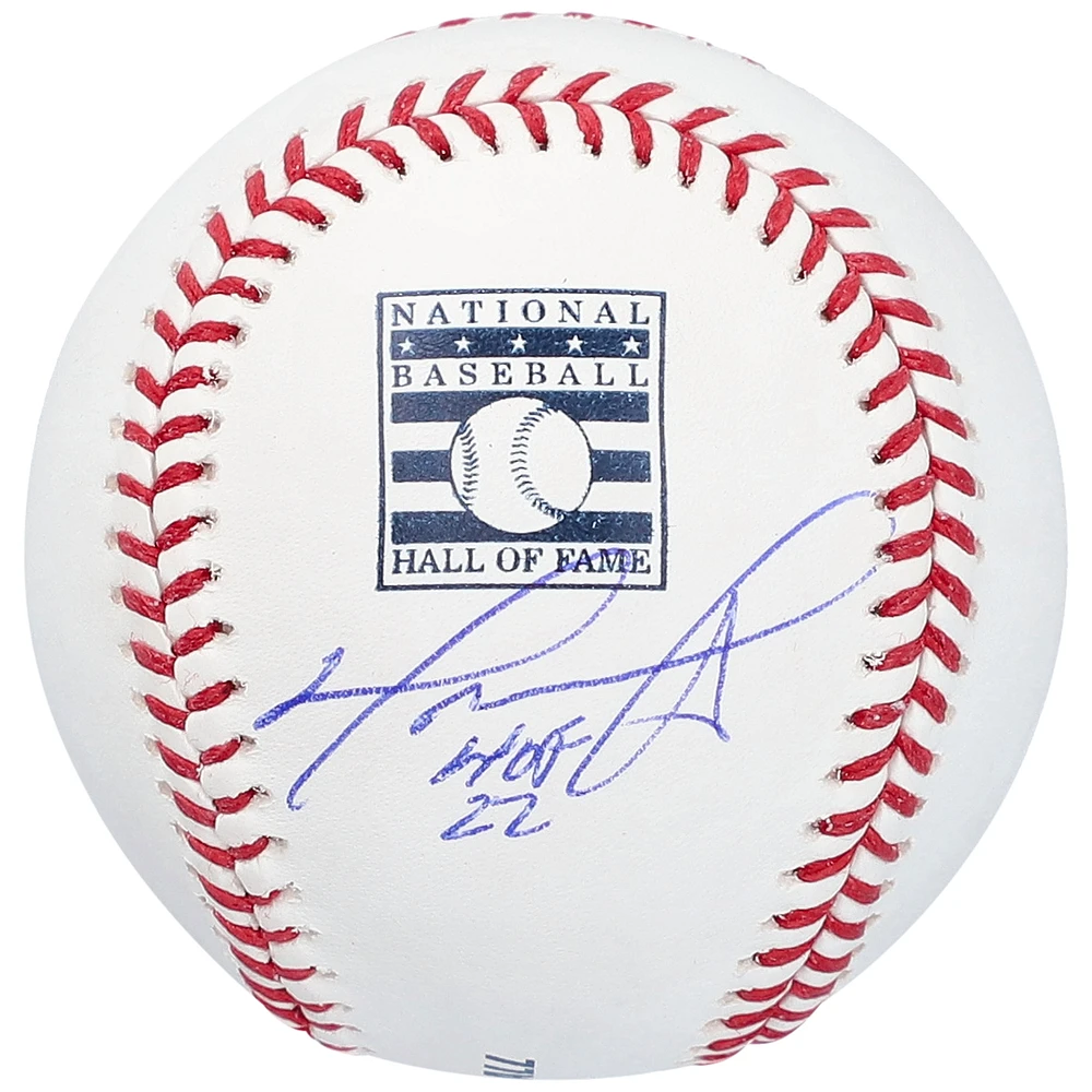 David Ortiz Boston Red Sox Autographed Hall of Fame Logo Baseball with "HOF 22" Inscription