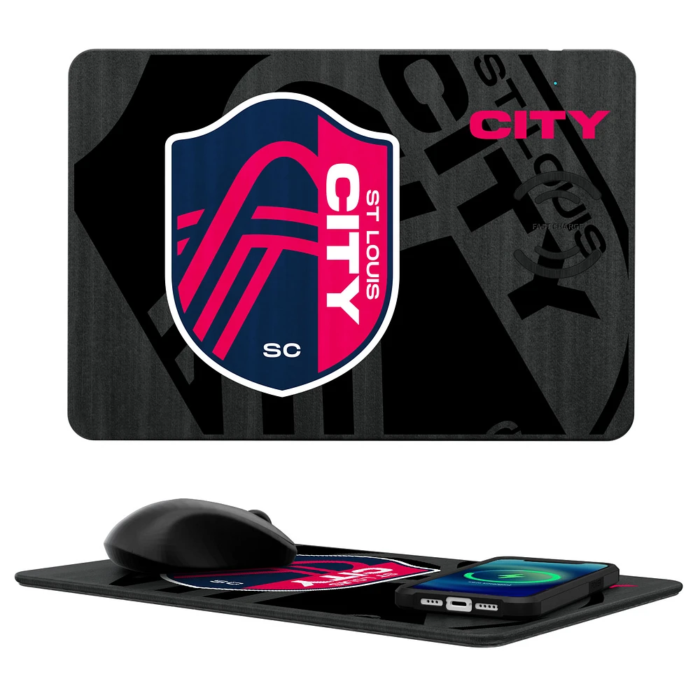 St. Louis City SC Mono Tilt Logo Wireless Charger & Mouse Pad