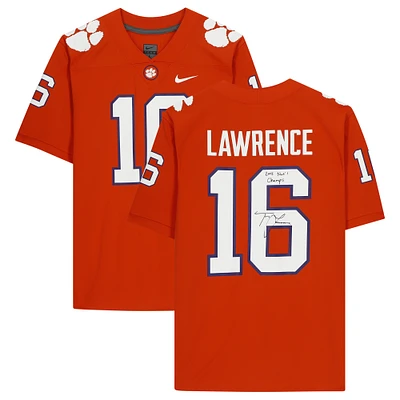 Trevor Lawrence Orange Clemson Tigers Autographed Nike Game Jersey with "2018 NAT'L CHAMPS" Inscription