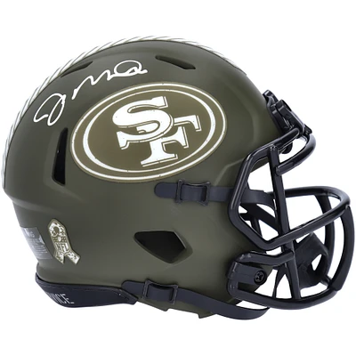 Joe Montana San Francisco 49ers Autographed Riddell 2022 Salute To Service Speed Mini Helmet