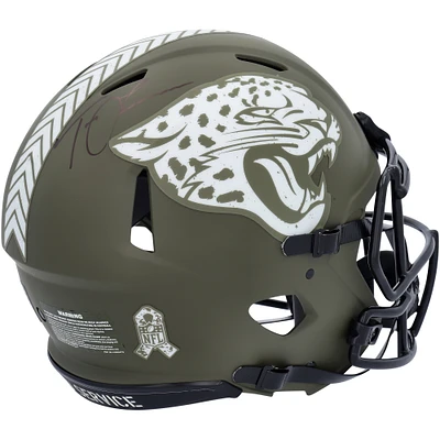 Trevor Lawrence Jacksonville Jaguars Autographed Riddell 2022 Salute To Service Speed Authentic Helmet