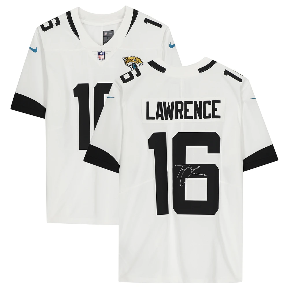 Trevor Lawrence White Jacksonville Jaguars Autographed Nike Limited Jersey