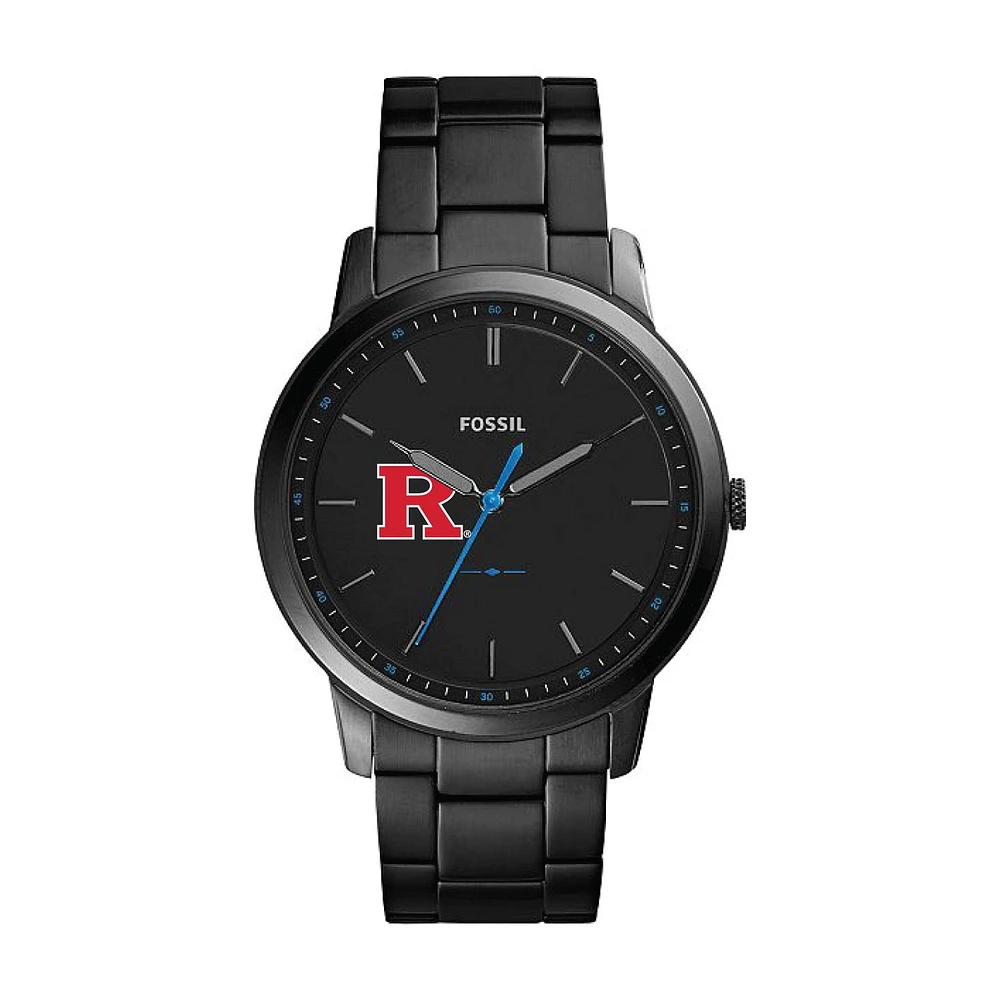 Fossil Rutgers Scarlet Knights The Minimalist Slim Stainless Steel Watch