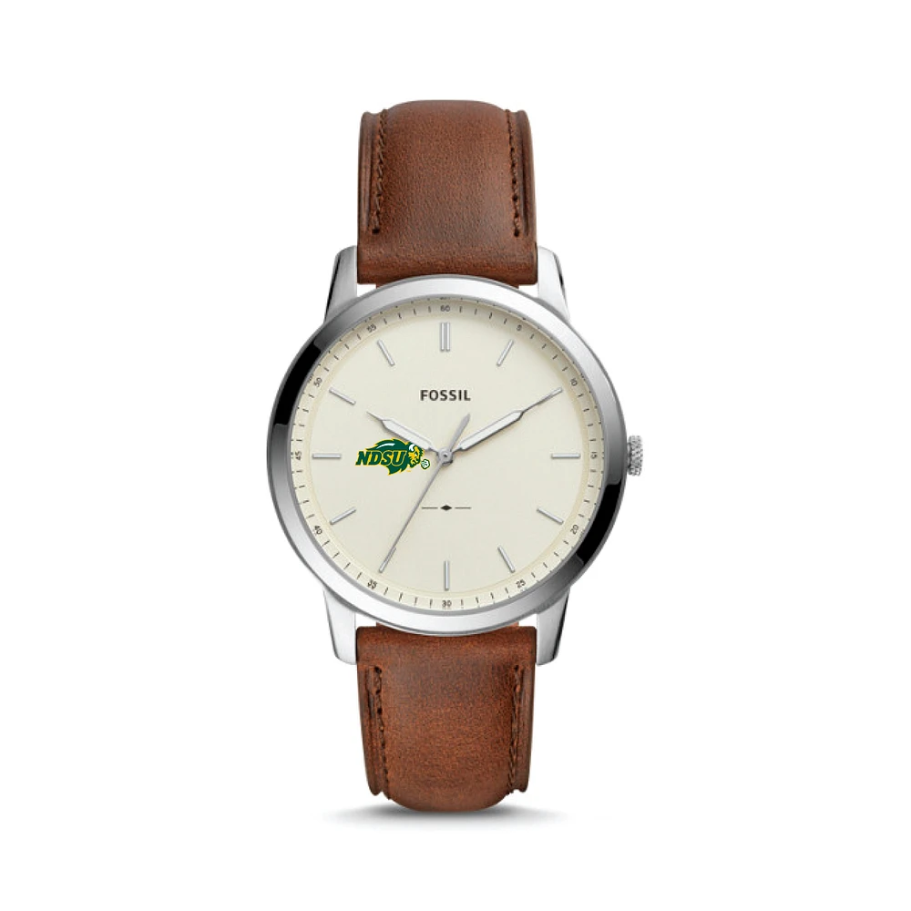 Fossil NDSU Bison The Minimalist Leather Watch