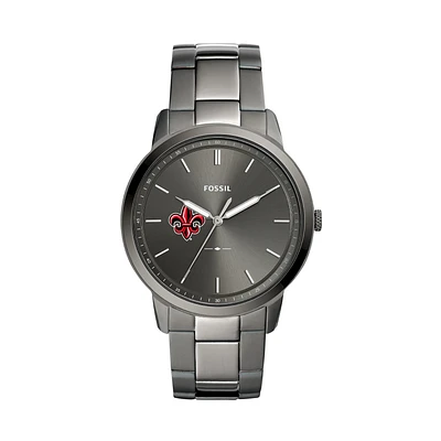 Fossil Louisiana Ragin' Cajuns The Minimalist Three-Hand Smoke Watch