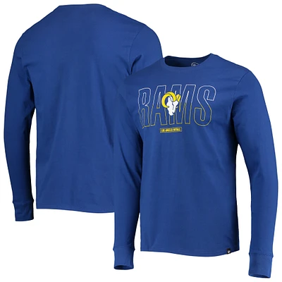 Men's '47 Royal Los Angeles Rams Split Squad Super Rival Long Sleeve T-Shirt