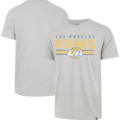 Men's '47 Heathered Gray Los Angeles Rams Stripe Thru Franklin T-Shirt