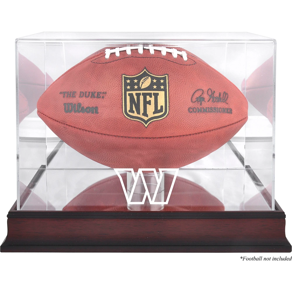 Washington Commanders Mahogany Team Logo Football Display Case