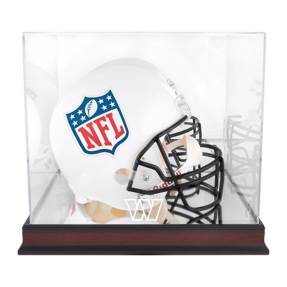Washington Commanders Mahogany Team Logo Helmet Display Case