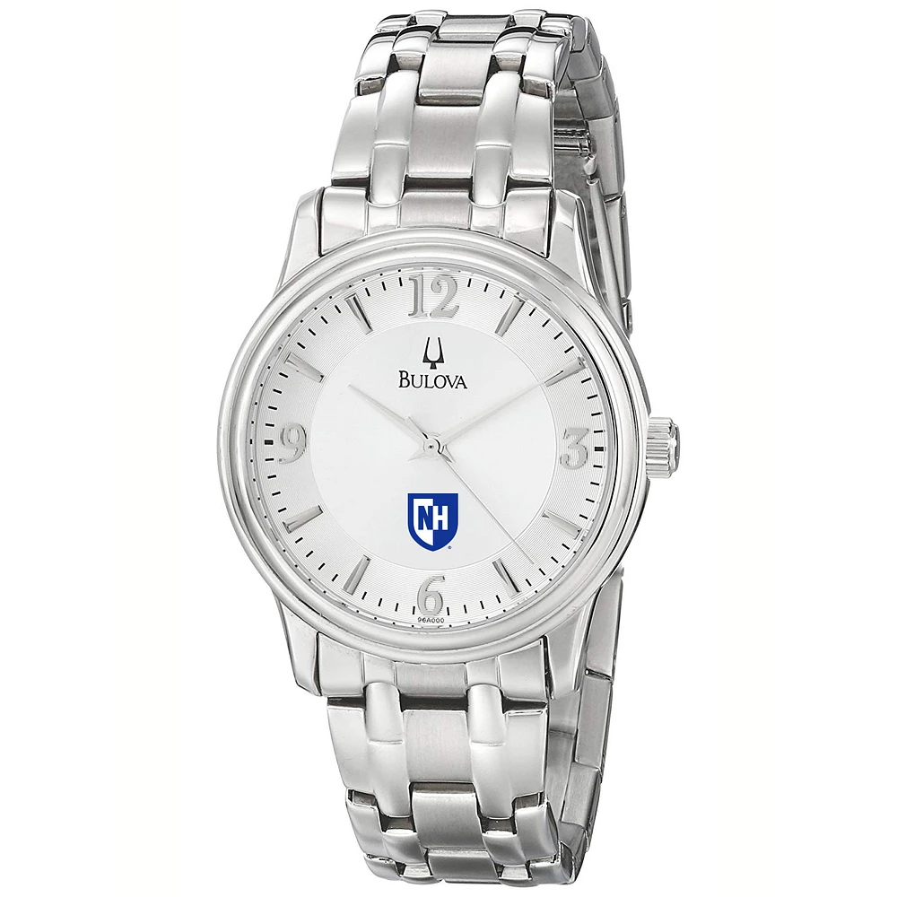 Men's Bulova Silver New Hampshire Wildcats