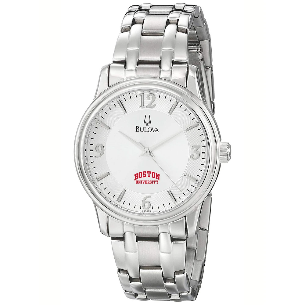 Men's Bulova Silver Boston University