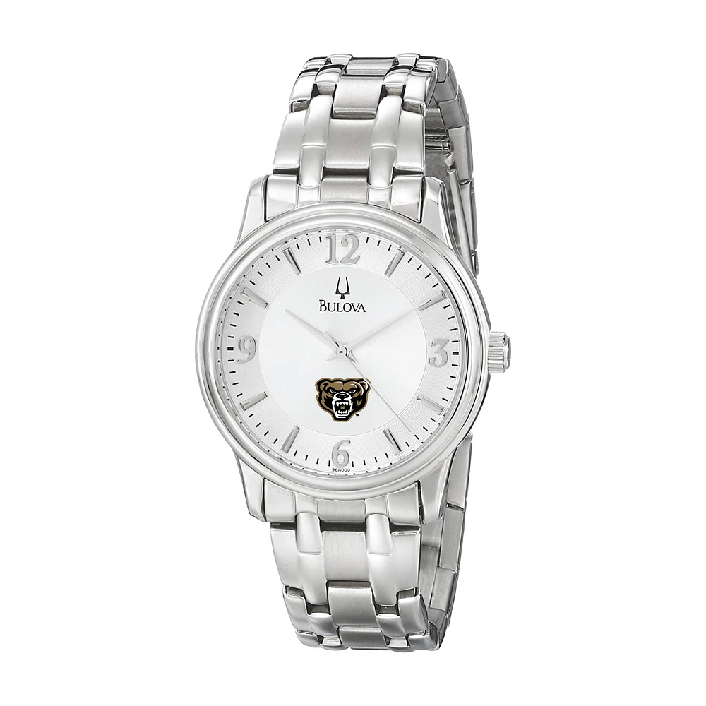 Men's Bulova Silver Oakland Golden Grizzlies
