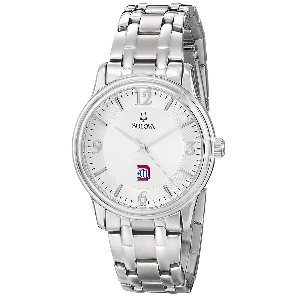 Men's Bulova Silver Detroit Mercy Titans