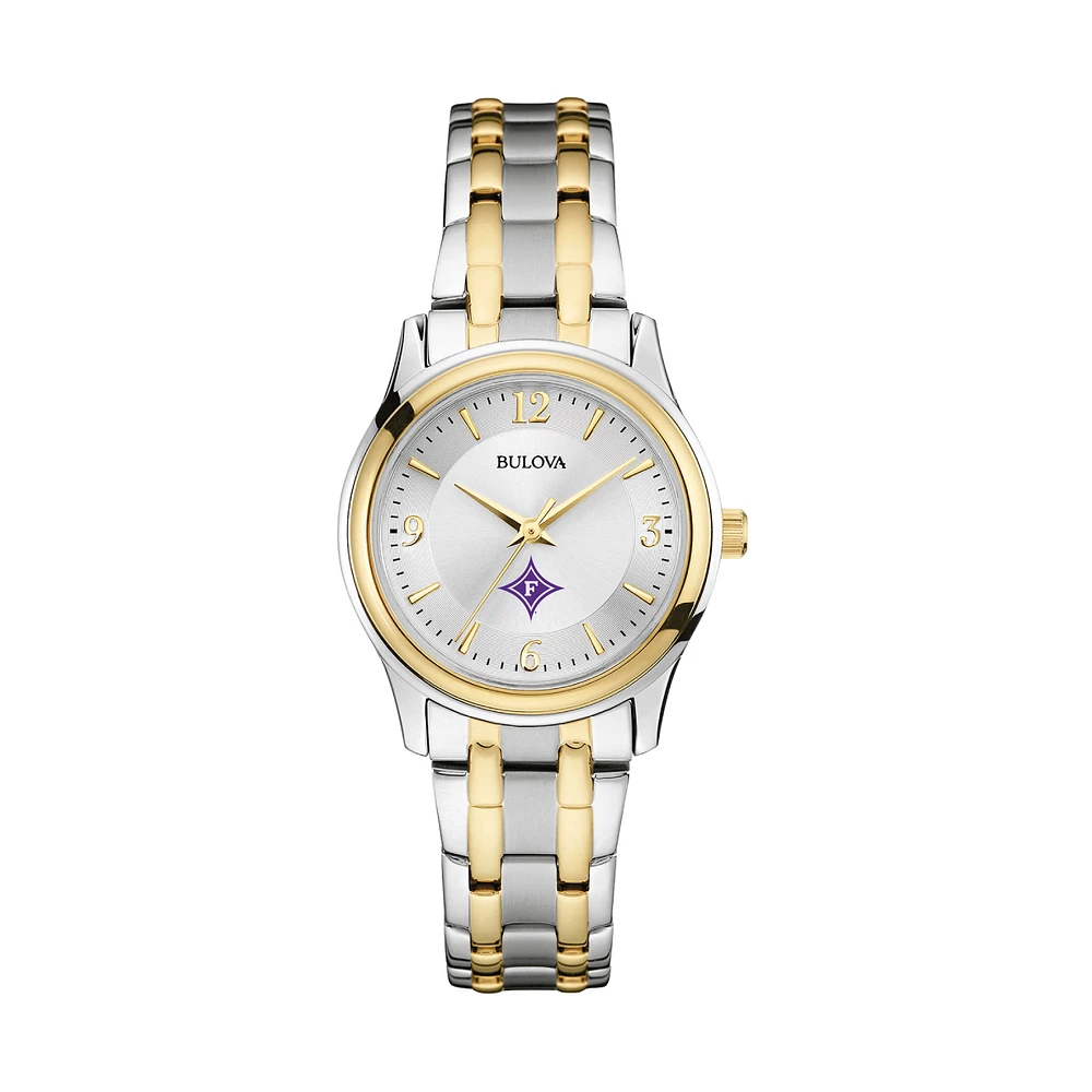Women's Bulova Silver/Gold Furman Paladins Classic Two-Tone Round Watch
