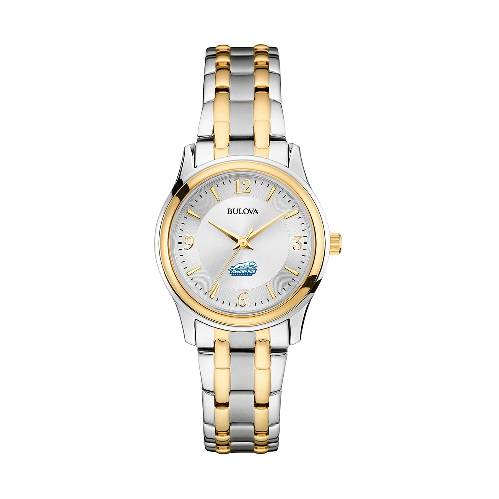 Women's Bulova Silver/Gold Assumption Greyhounds Classic Two-Tone Round Watch