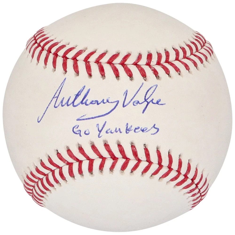Anthony Volpe New York Yankees Autographed Baseball with "Go Yankees" Inscription
